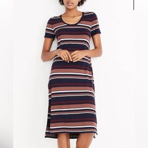 Madewell Striped U-Neck Tee Dress large